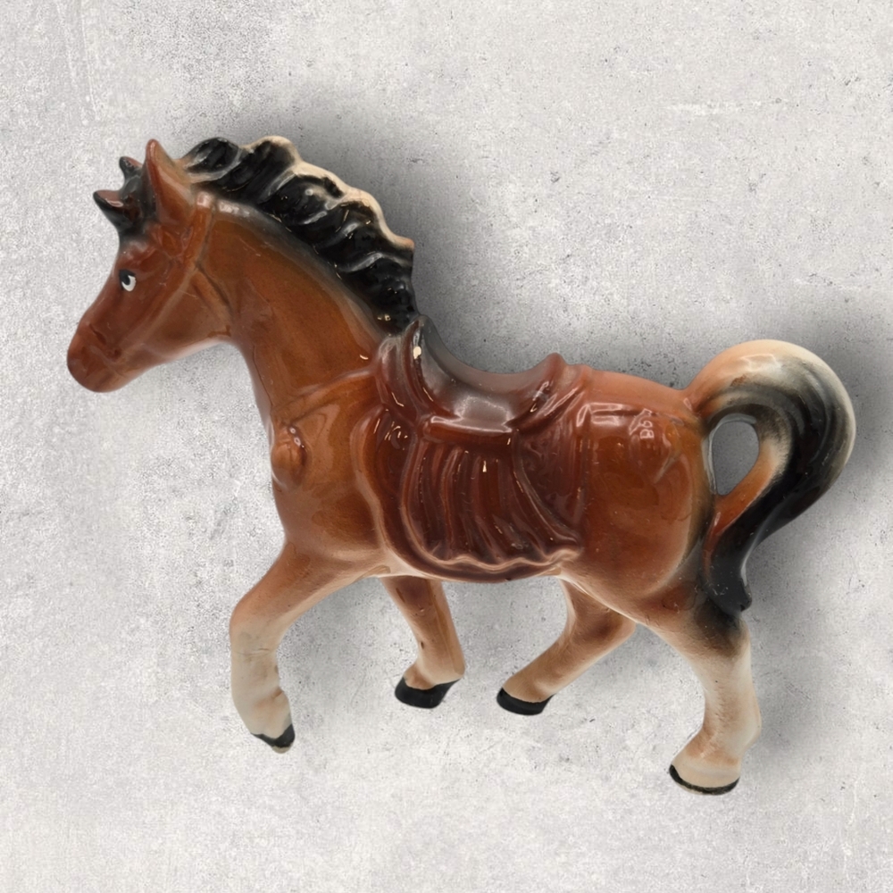 Vintage Porcelain Horse RIES Japan